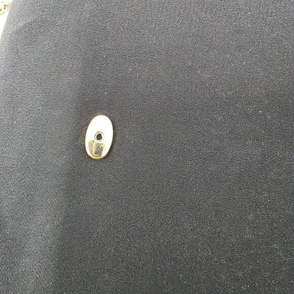 Vintage 70s Gucci Blondie GG Canvas Purse Clutch Brass Chain Made in Italy Black - Picture 7 of 14